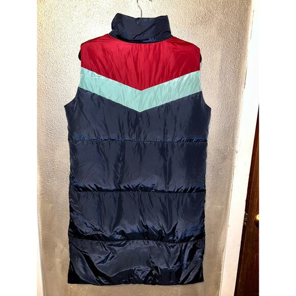 Sundance Dottie Retro Duck Down 80s 90s ColorBlock Puffer Long - Picture 6 of 10